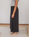 BASERANGE French organic cotton cable knit casual pants BAS-TRCA-PO-SU25-HEI Black